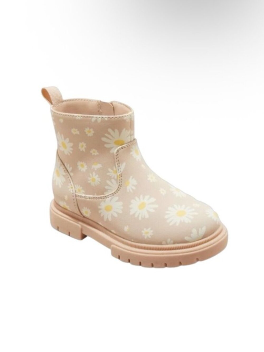 Daisy Print Toddler Girls Ankle Boots